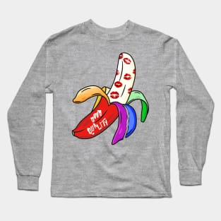 Banana Power Rainbow Long Sleeve T-Shirt